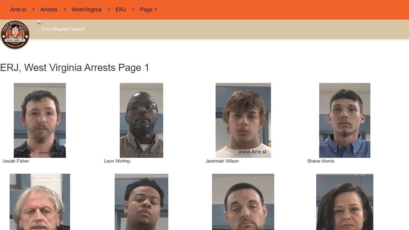 Arre.st - ERJ, WestVirginia arrest records